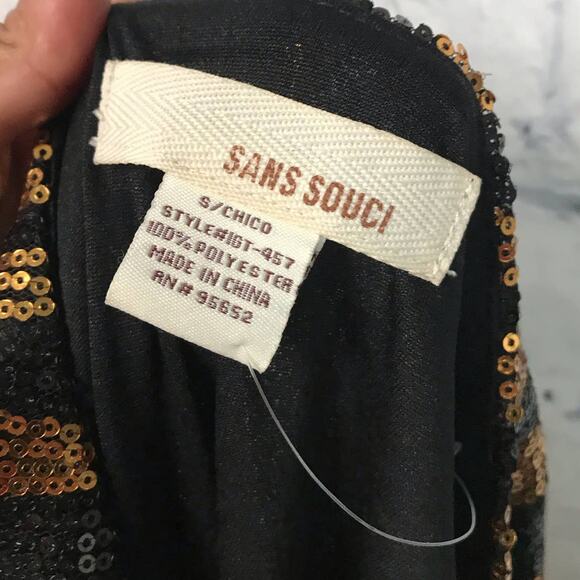 Sans Souci Gold Beaded Blouse - Picture 2 of 6